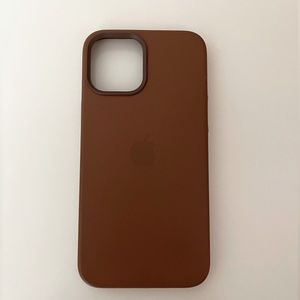 Apple Leather Case in Saddle for iPhone 12 Pro Max